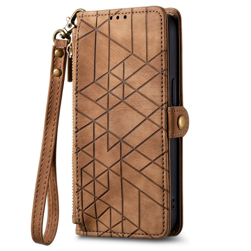 Funda Xiaomi 14T Pro Wallet Zipped Geometric Pattern