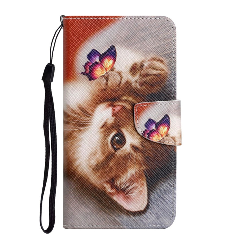 Funda Xiaomi Redmi 14C / Poco C75 Diseño Gato y Mariposa