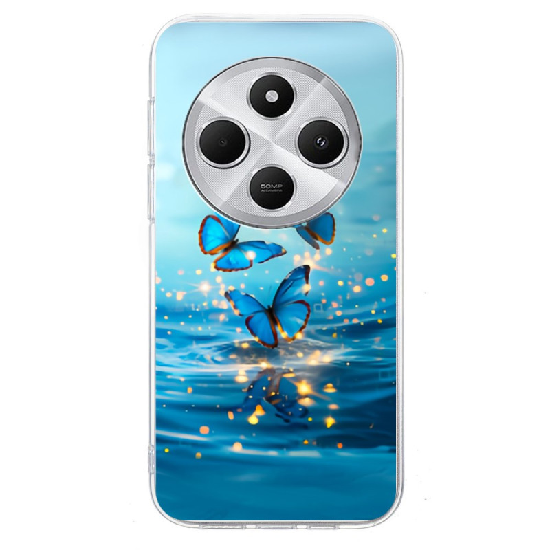 Xiaomi Redmi 14C / Poco C75 Funda Mariposas Azul