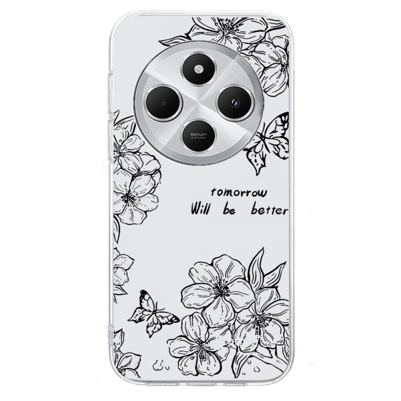 Xiaomi Redmi 14C / Poco C75 Funda Mariposa y Flores