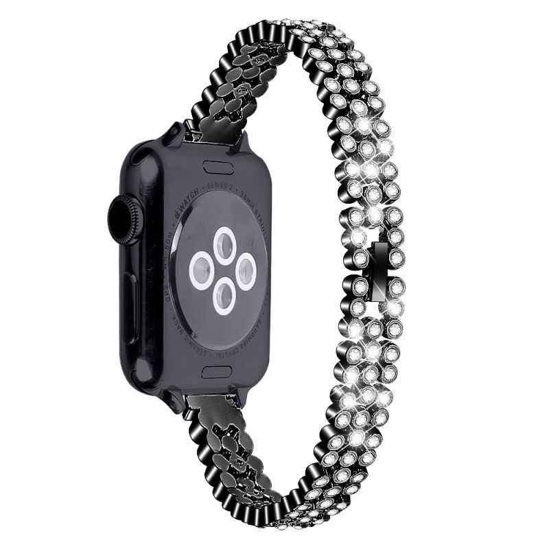 Pulsera Apple Watch Series 42mm a 38mm / Series SE Diamantes de imitación brillantes