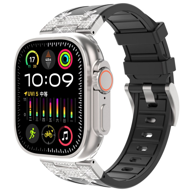 Pulsera Apple Watch Series 42mm a 38mm / Series SE Silicona y Strass Premium