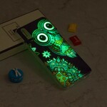 Funda fluorescente para el iPhone XS Max Owl Mandala
