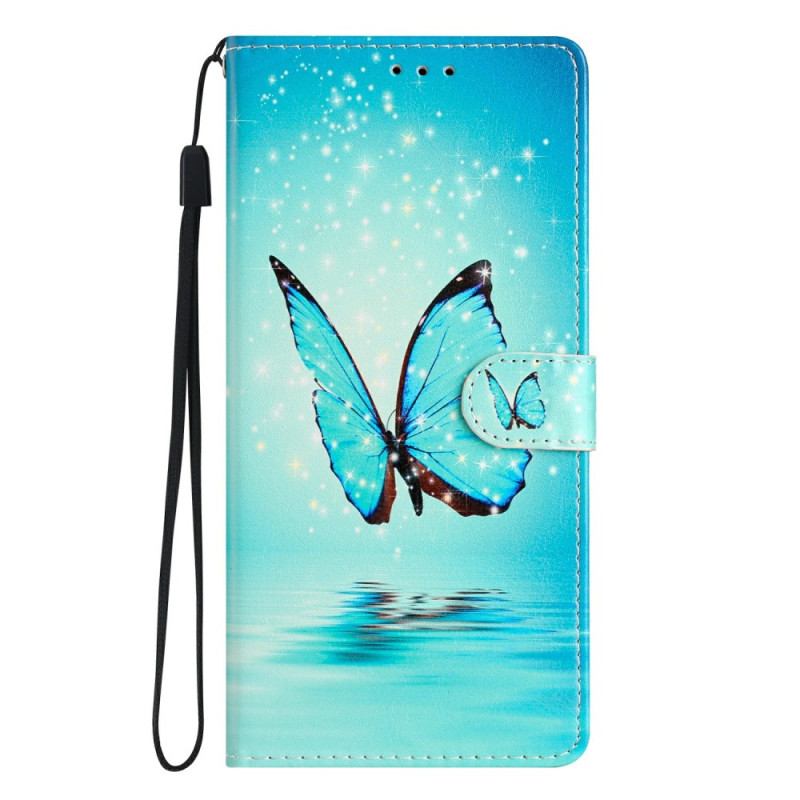 Samsung Galaxy S25 5G Funda Azul Mariposa en el Agua