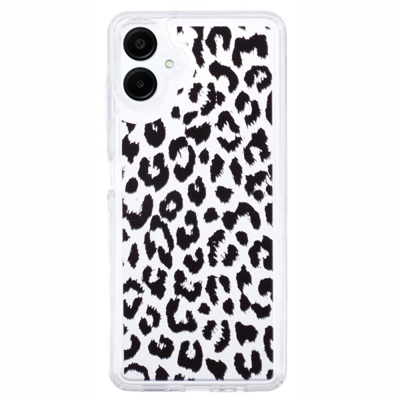 Samsung Galaxy A06 Funda con estampado de leopardo Negro