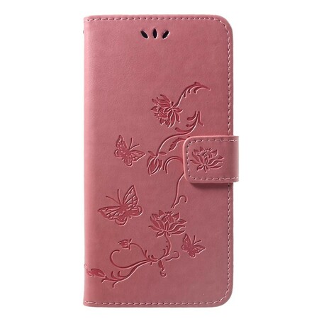 Funda Huawei P Smart Plus Mariposas y Flores Con Colgante