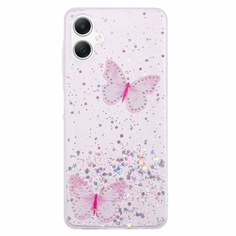 Samsung Galaxy A06 Funda Mariposa Purpurina