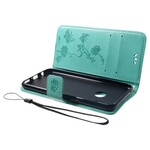 Funda Huawei P Smart Plus Mariposas y Flores Con Colgante