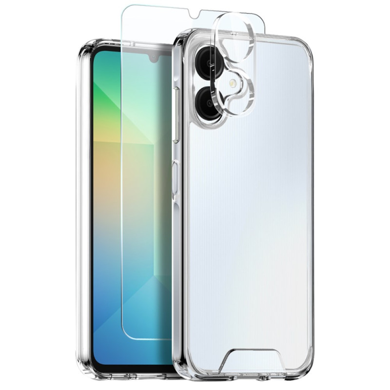 Samsung Galaxy A06 Funda Transparente 3 en 1 con Protector de Pantalla y Protector de Lente