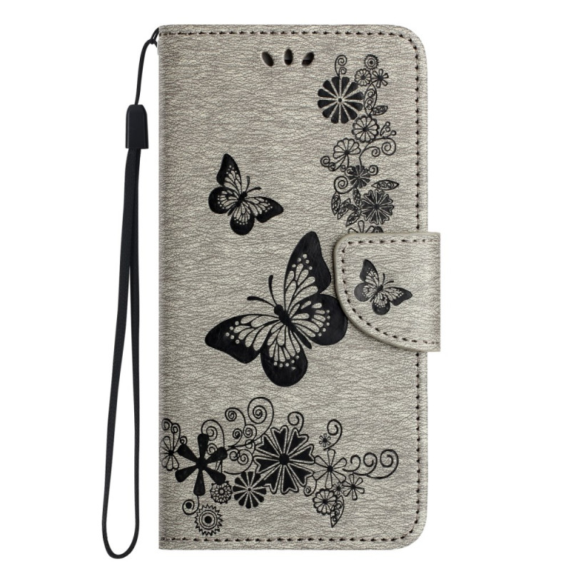 Funda Samsung Galaxy A06 Discreta Mariposas y Colgante
