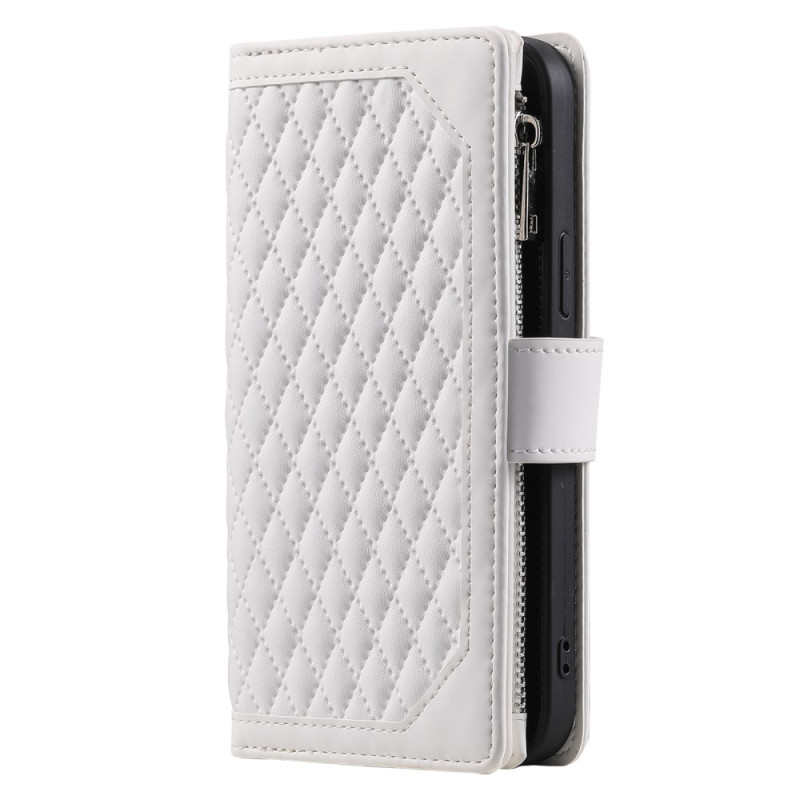 Funda acolchada Samsung Galaxy A06 con monedero con cremallera y colgante
