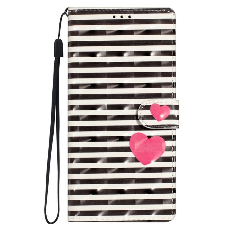 Samsung Galaxy A36 5G Funda 3D Rayas y Corazones