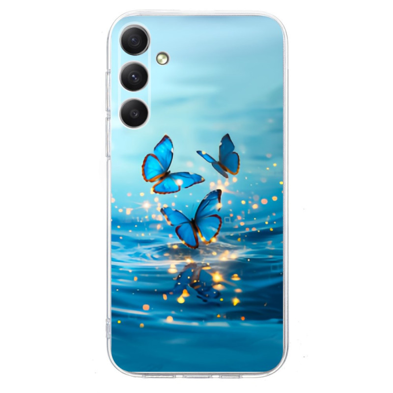 Samsung Galaxy A36 5G Funda Mariposas Azul