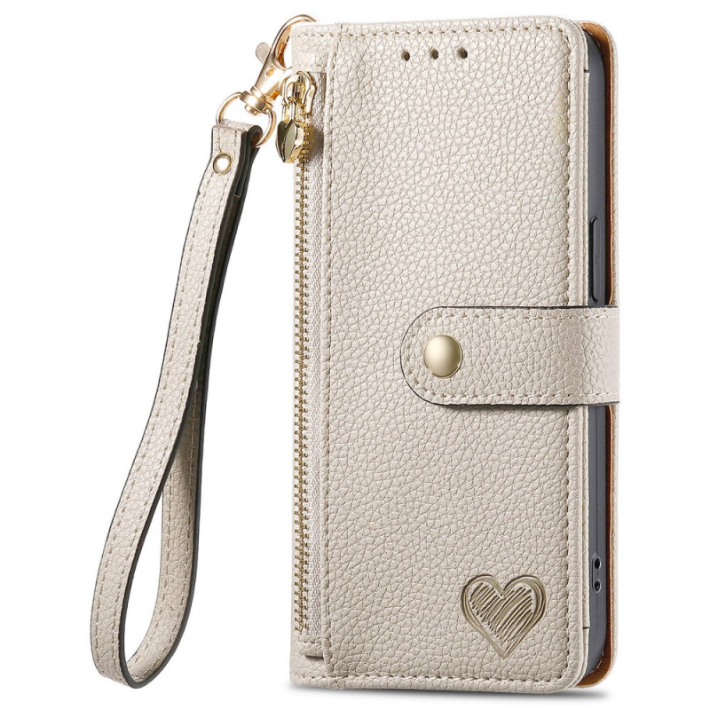 Funda Samsung Galaxy A56 5G / A36 5G RFID Blocking y Cartera Diseño Corazón