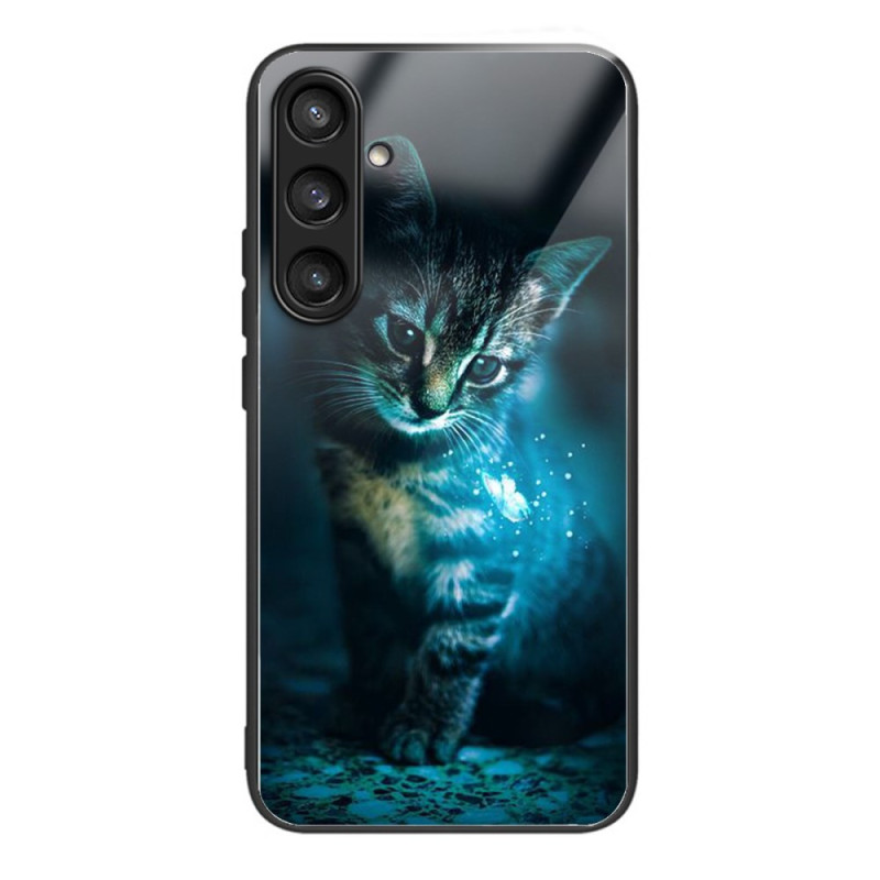 Samsung Galaxy S25 5G Funda de Cristal Templado Diseño Gato