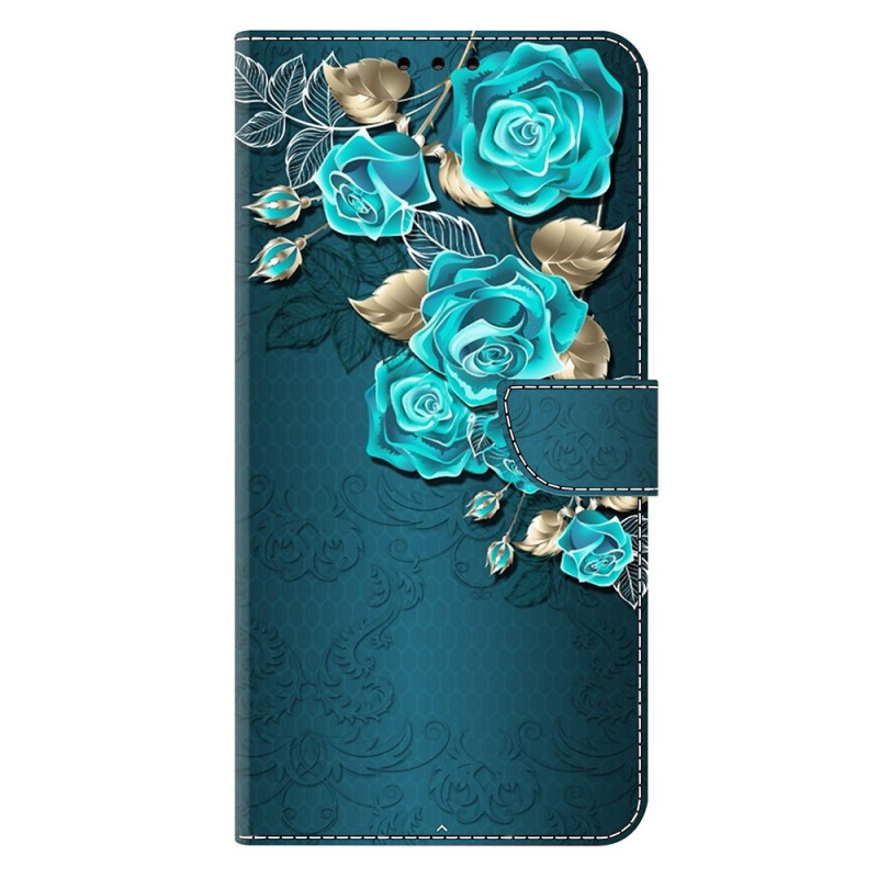 Samsung Galaxy S25 5G Funda Rosas Azul