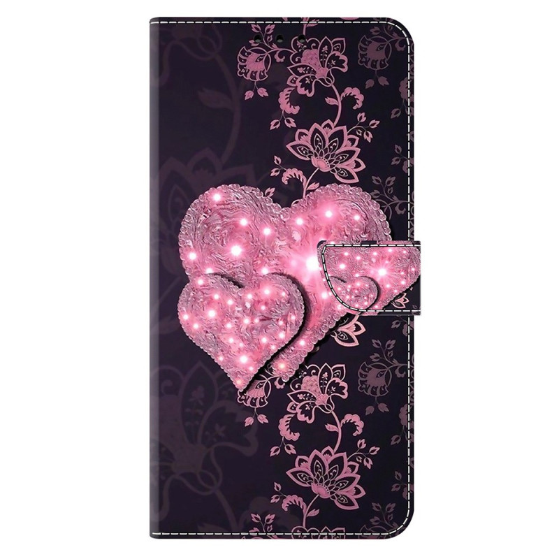 Samsung Galaxy S25 5G Funda Corazones de Encaje