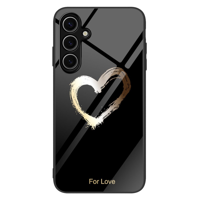 Funda Samsung Galaxy S25 5G Corazón dorado sobre negro