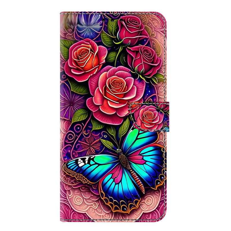 Samsung Galaxy S25 Plus 5G Funda Mariposa Azul