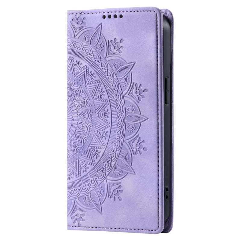 Flip Cover Samsung Galaxy S25 Plus 5G Mandala Efecto Gamuza