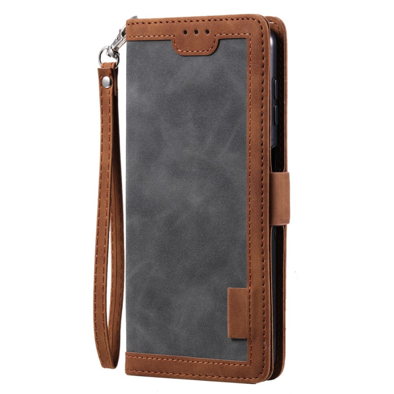 Samsung Galaxy S25 Plus 5G Funda Vintage Efecto Gamuza con Colgante
