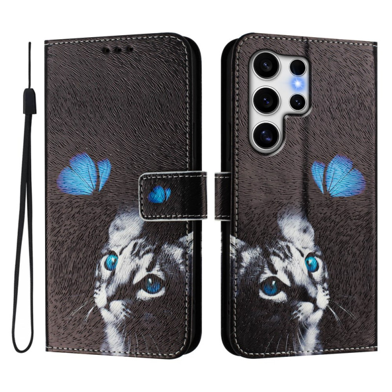 Samsung Galaxy S25 Ultra 5G Funda Gatito y Mariposa