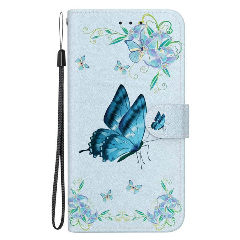 Funda Samsung Galaxy S25 Ultra 5G Mariposas y flores azules