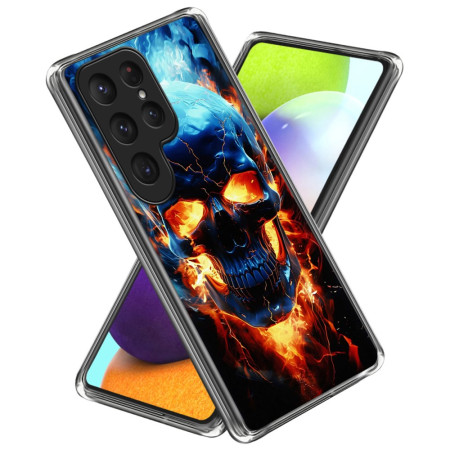 Funda calavera en llamas...