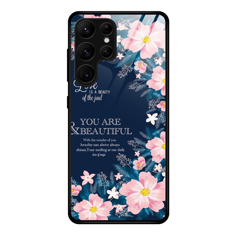 Funda de cristal templado Samsung Galaxy S25 Ultra 5G Flores rosas