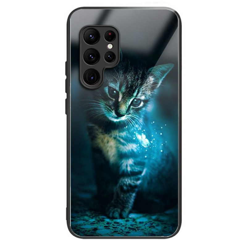 Samsung Galaxy S25 Ultra 5G Funda de Vidrio Templado Gato