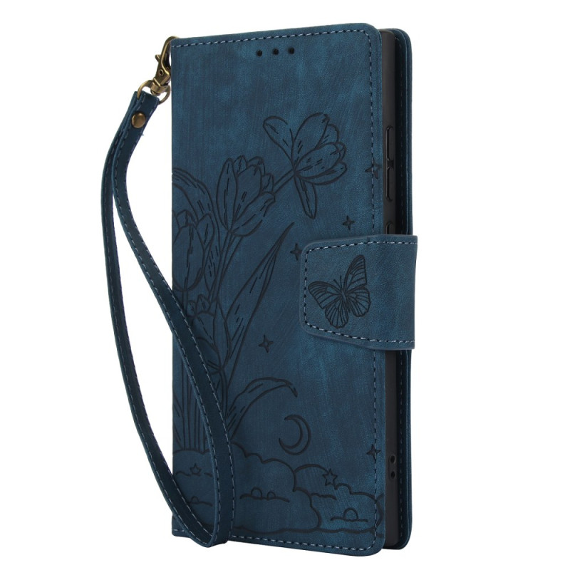Funda Samsung Galaxy S25 Ultra Efecto Gamuza Estampado Floral