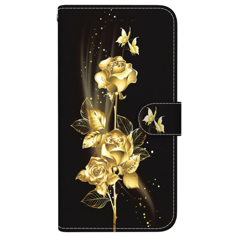 Funda Samsung Galaxy A56 5G / A36 5G Mariposa Oro y Rosa