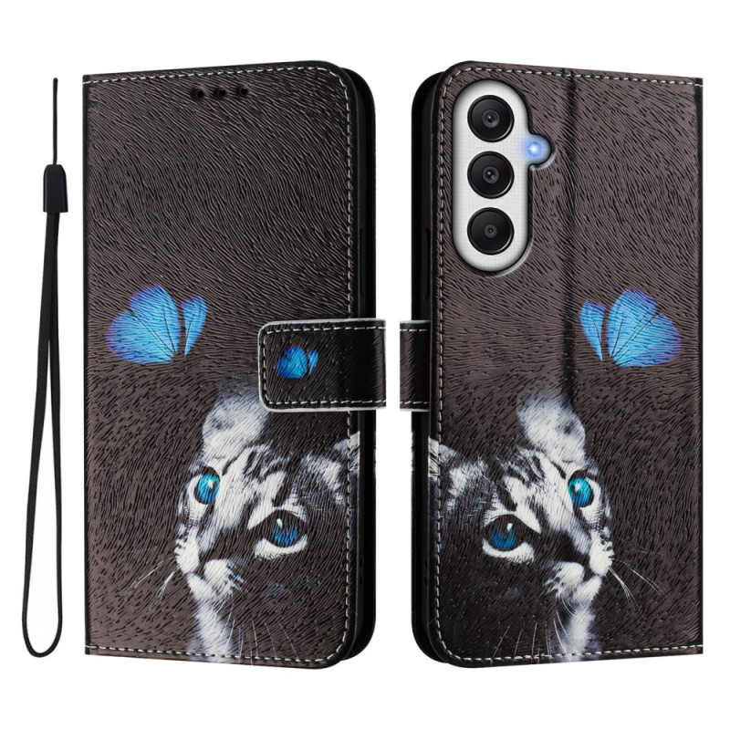 Samsung Galaxy A56 5G Funda Mariposa y Gatito