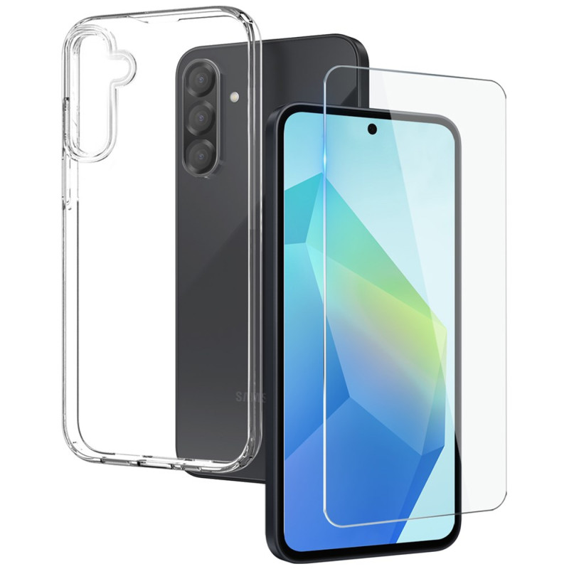 Funda transparente 2 en 1 Samsung Galaxy A56 5G con protector de pantalla