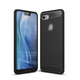Funda de fibra de carbono cepillada para el Google Pixel 3 XL