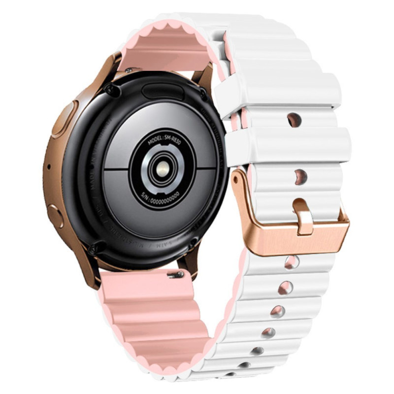 Samsung Watch6/5/4/3 / Watch 42mm / Classic / Active / Gear Pulsera bicolor con hebilla dorada-rosa