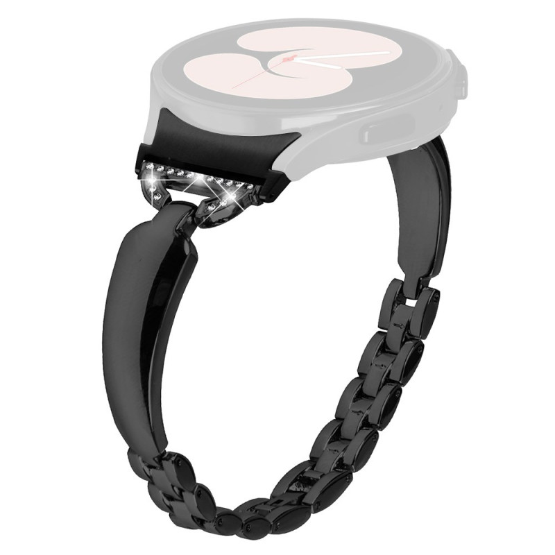 Samsung Galaxy Watch6/5/4 Pulsera / Classic Connector Negro y Strass