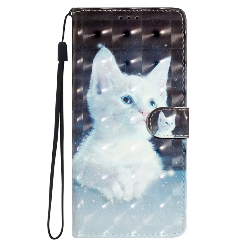 Housse Xiaomi Redmi Note 14 5G Motif Chat Blanc 3D