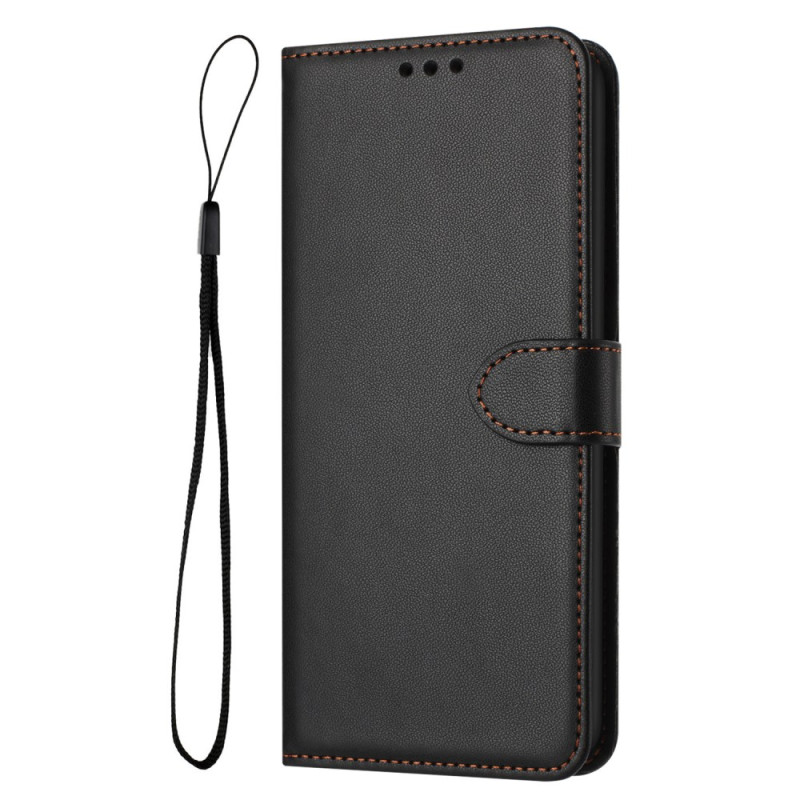 Xiaomi Redmi Note 14 5G Funda clásica de piel sintética con colgante
