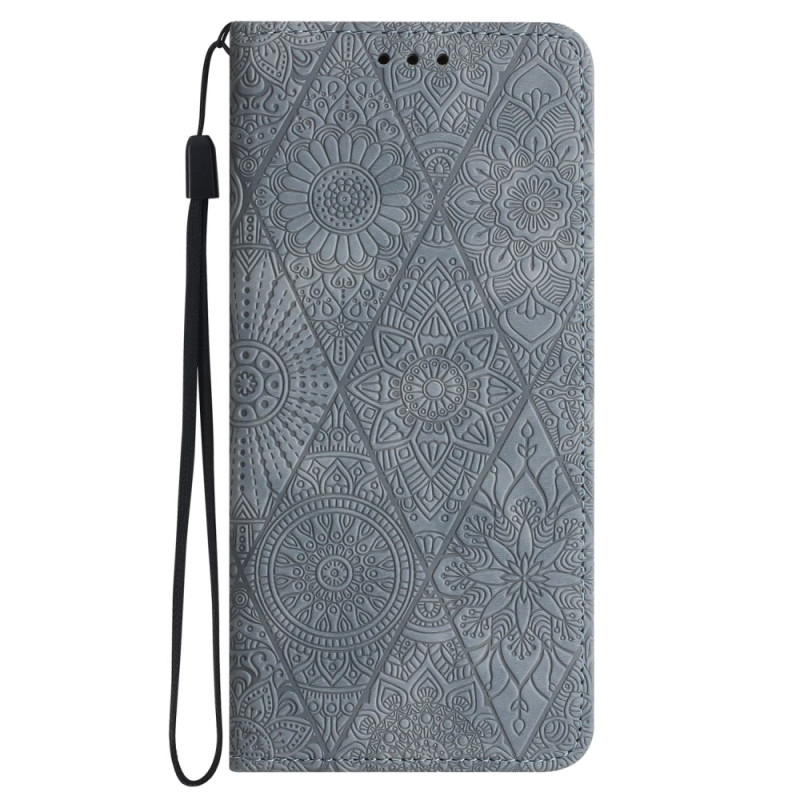 Flip Cover Xiaomi Redmi Note 14 5G Estilo Étnico con Colgante
