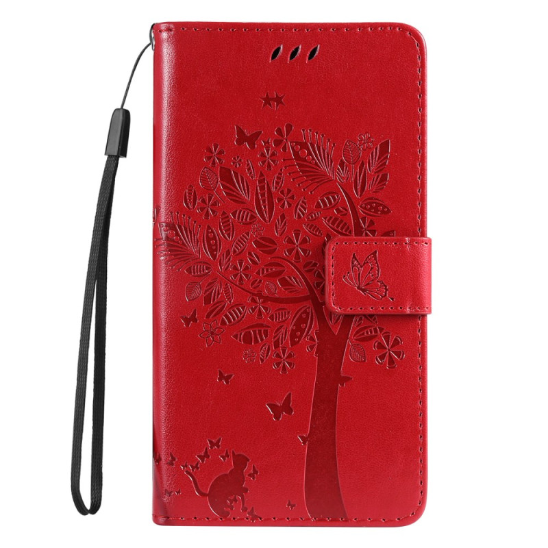 Xiaomi Redmi Note 14 5G Funda Árbol Gato y Luz