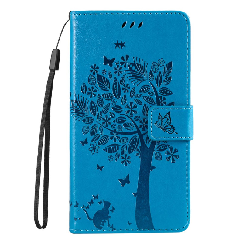 Xiaomi Redmi Note 14 5G Funda Árbol Gato y Luz