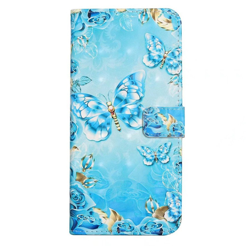 Samsung Galaxy A26 5G Funda Azul Mariposas en Vuelo