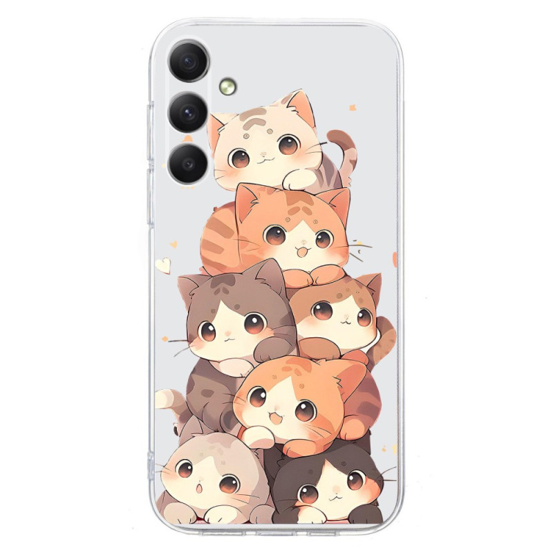 Samsung Galaxy A26 5G Funda Múltiples Gatitos