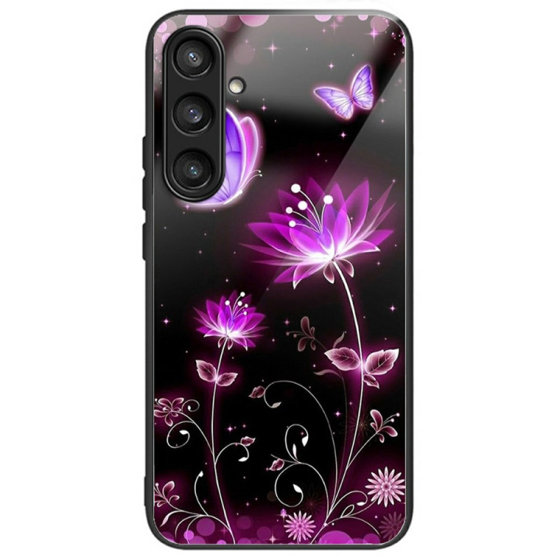 Samsung Galaxy A26 5G Funda de Cristal Templado Flores y Mariposas