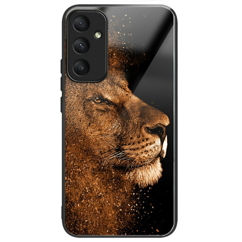 Samsung Galaxy A26 5G Funda de cristal templado Lion Design