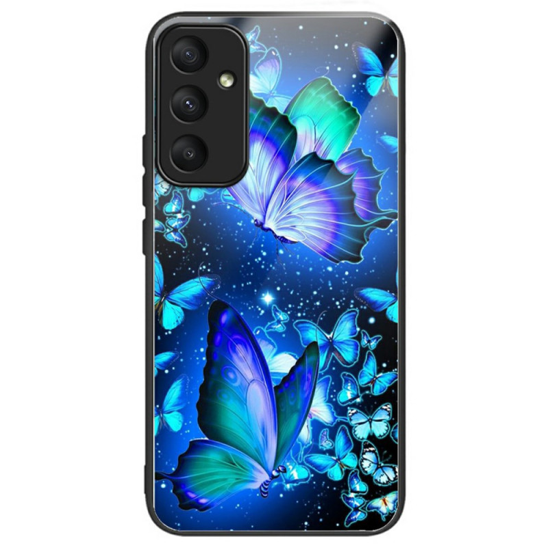 Samsung Galaxy A26 5G Funda de Vidrio Templado Mariposas Azules