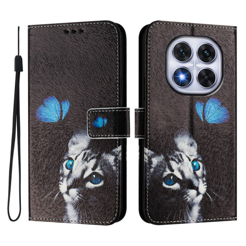 Funda Xiaomi Redmi Note 14 Pro 5G / Redmi Note 14 Pro Plus 5G Diseño de mariposa y gato