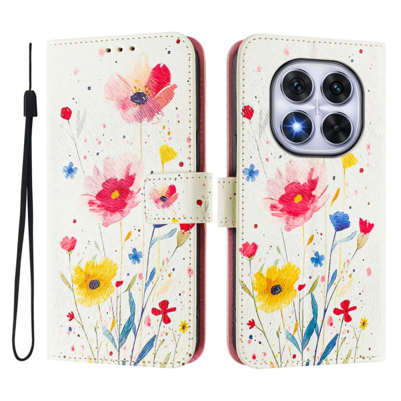 Xiaomi Redmi Note 14 Pro 5G / Redmi Note 14 Pro Plus 5G Funda Patrón Flora