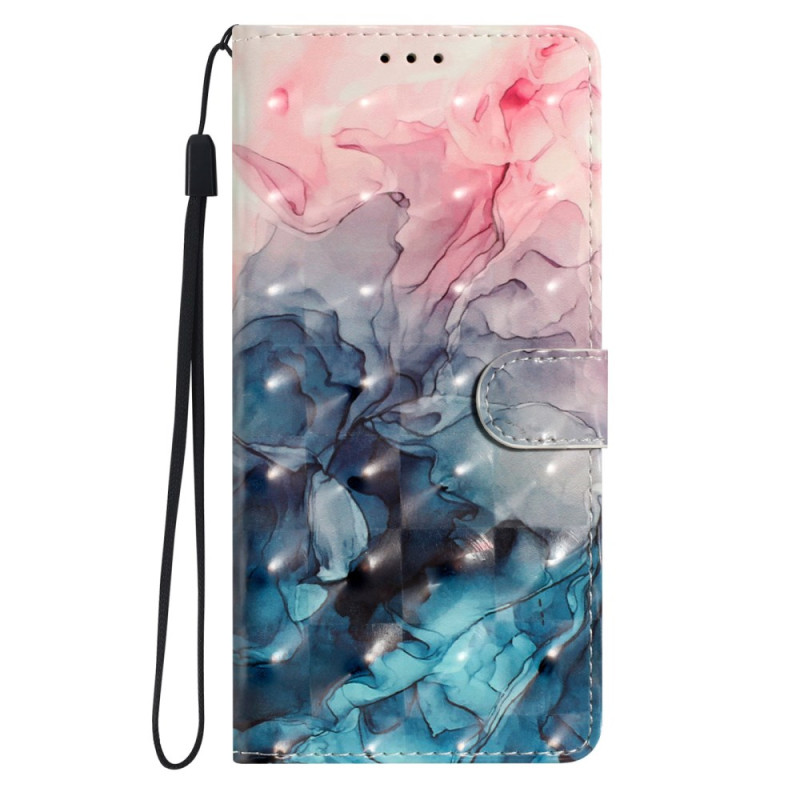 Funda 3D Xiaomi Redmi Note 14 Pro 5G Marble Rosa y Azul